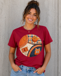 Patchwork Basketball – Faux Quilt DTF Transfer