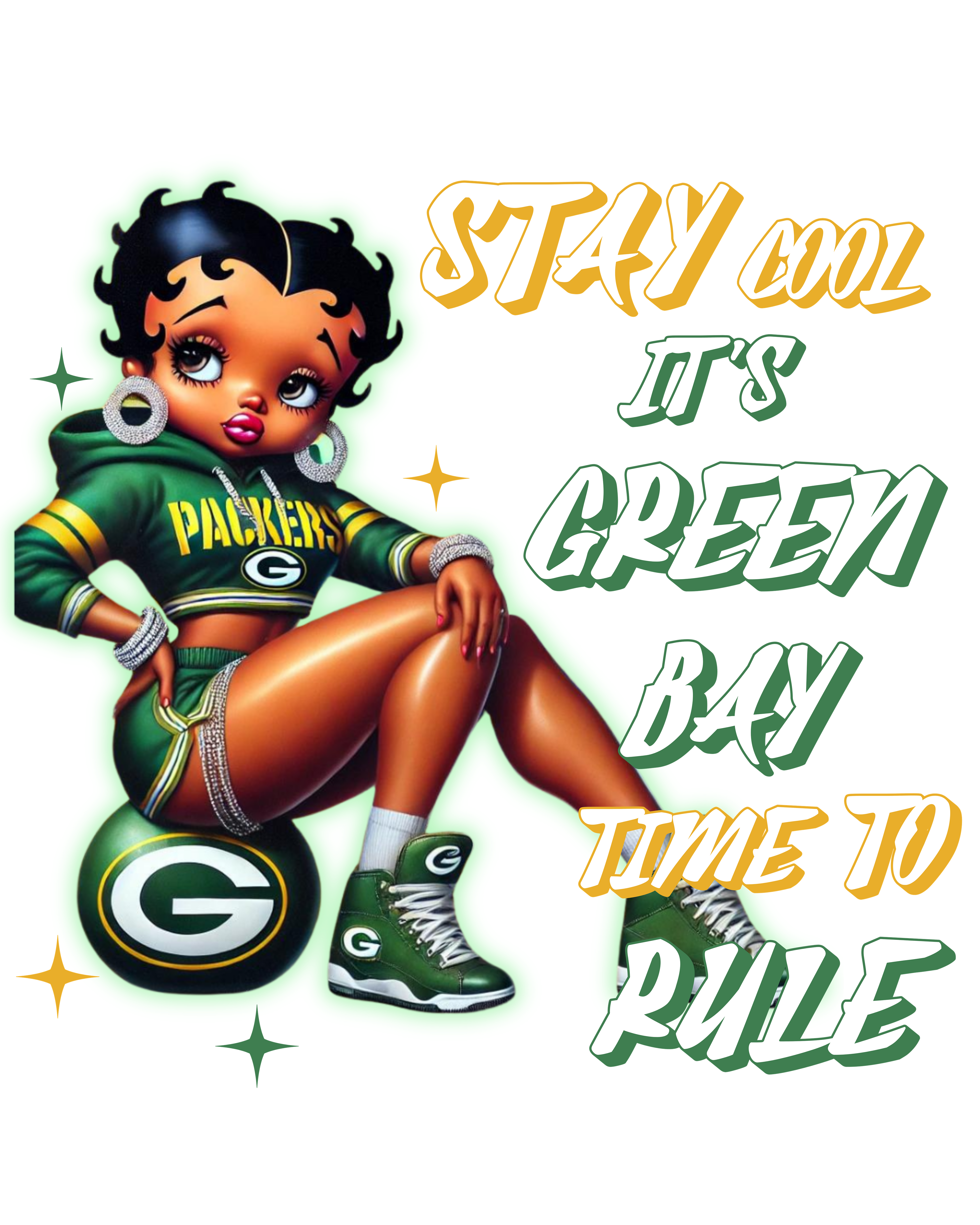 💚 Stay Cool, It’s Green Bay Time to Rule – Game Day DTF Transfer