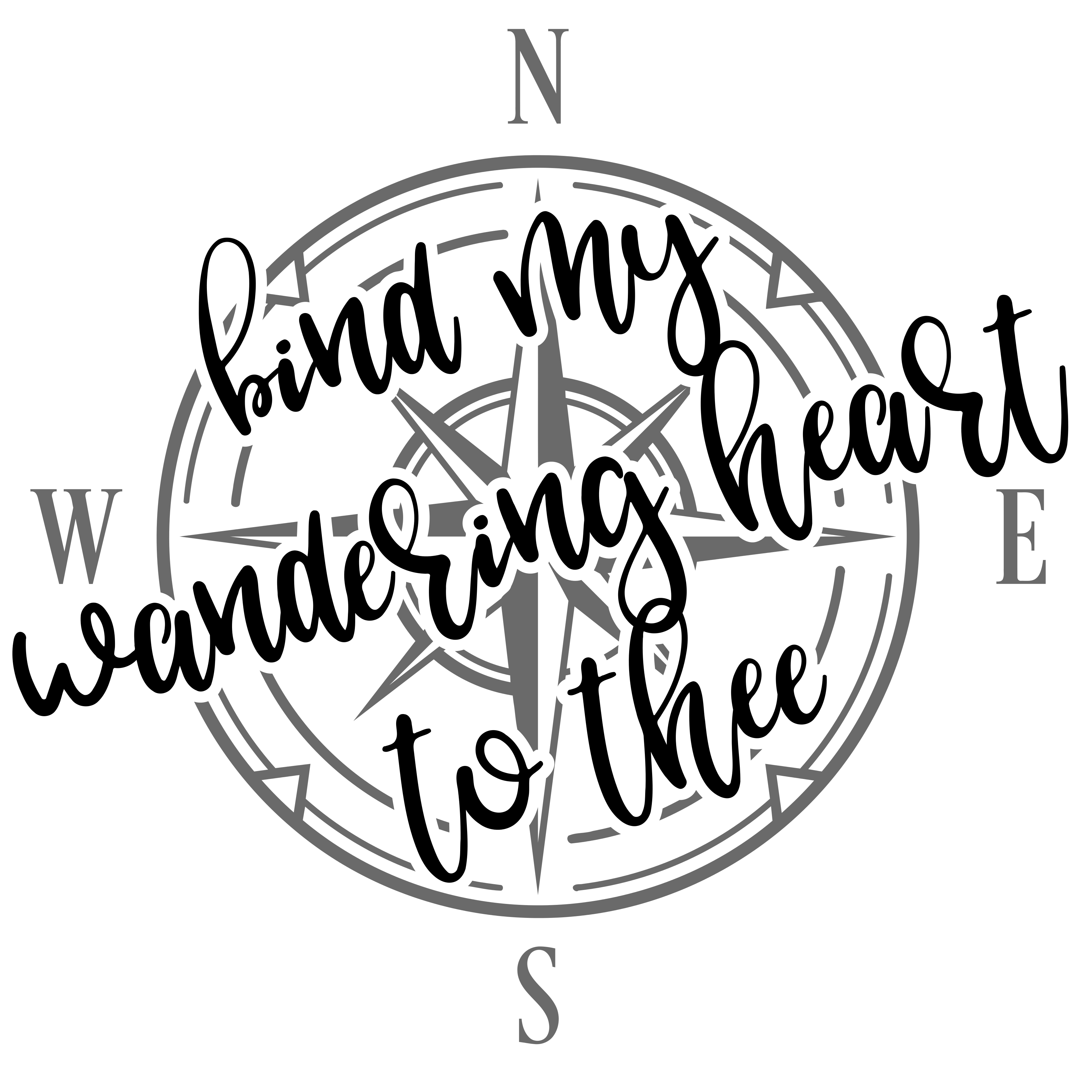 Bind My Wandering Heart Compass – DTF Transfer