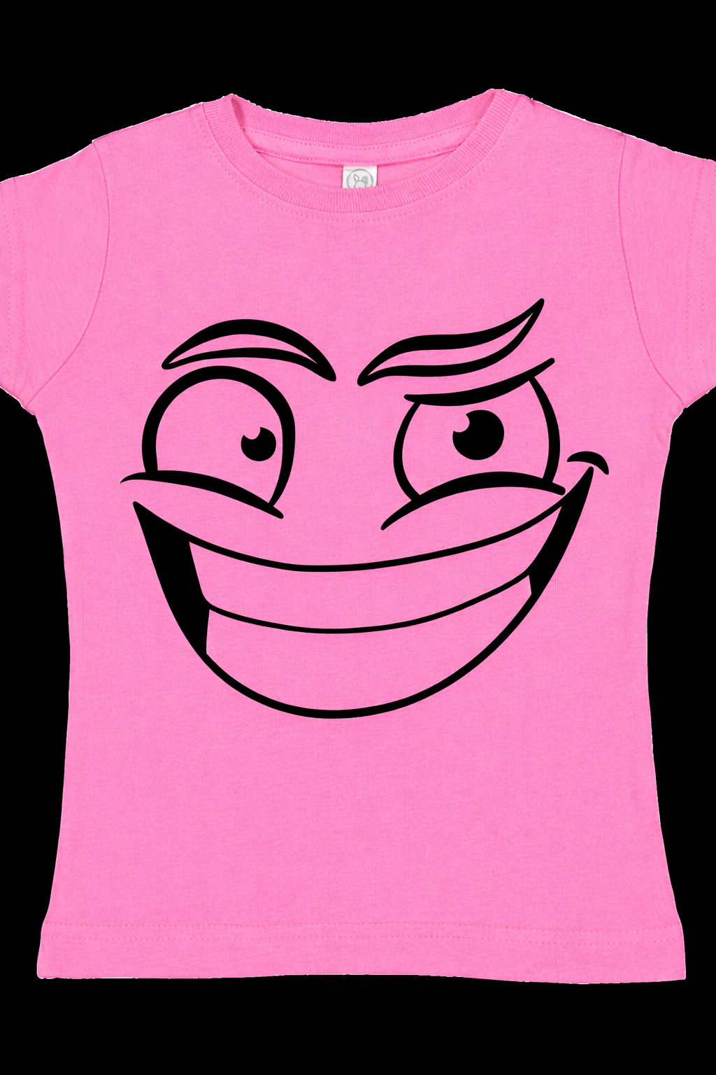 Playful Cartoon Smirk Face – Minimal Line Art DTF Transfer 😏