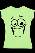 Goofy Cartoon Smile Face – Minimal Line Art DTF Transfer 😄