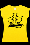 Dazed Goofy Cartoon Face – Wacky Expression Line Art DTF Transfer 😵