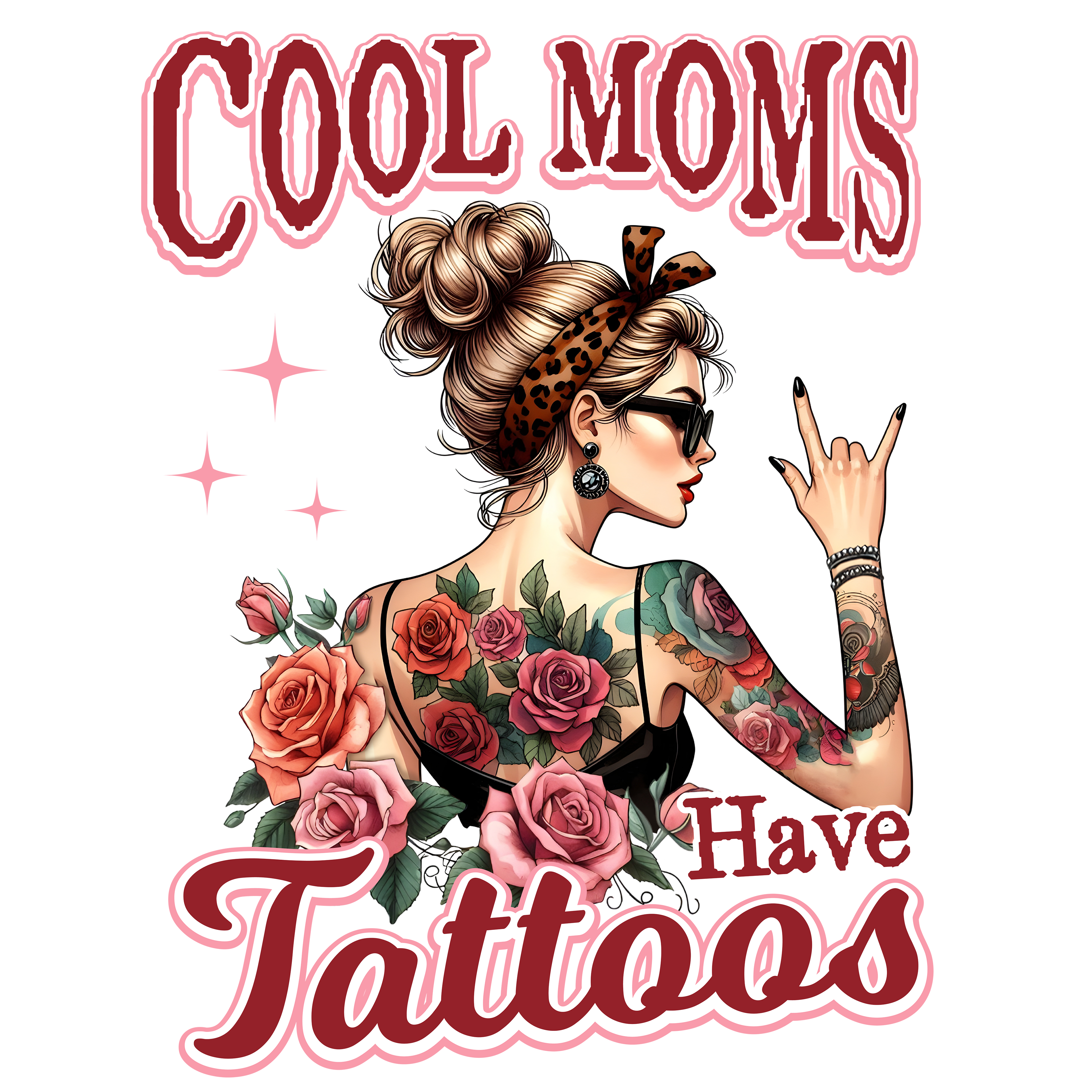 Cool Moms Have Tattoos – Trendy DTF Transfer
