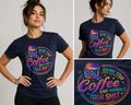 Drink Your Coffee & Handle Your Sh*t – Neon Skeleton Hand DTF Transfer ☕💀