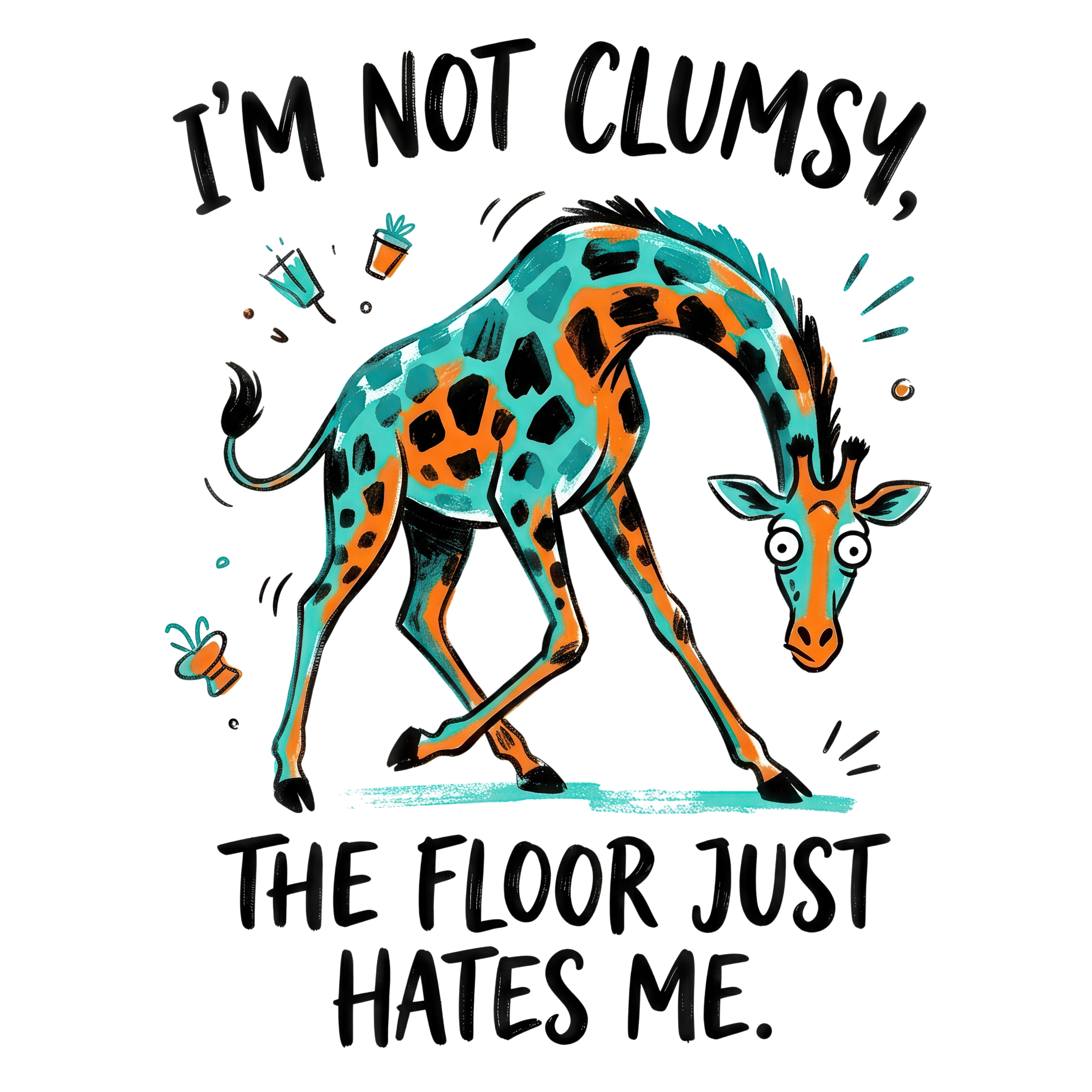 🦒😂 “I’m Not Clumsy…” Giraffe – Funny DTF Transfer
