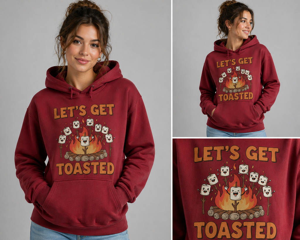 Let’s Get Toasted – Funny Campfire Marshmallow Design 🔥🍢
