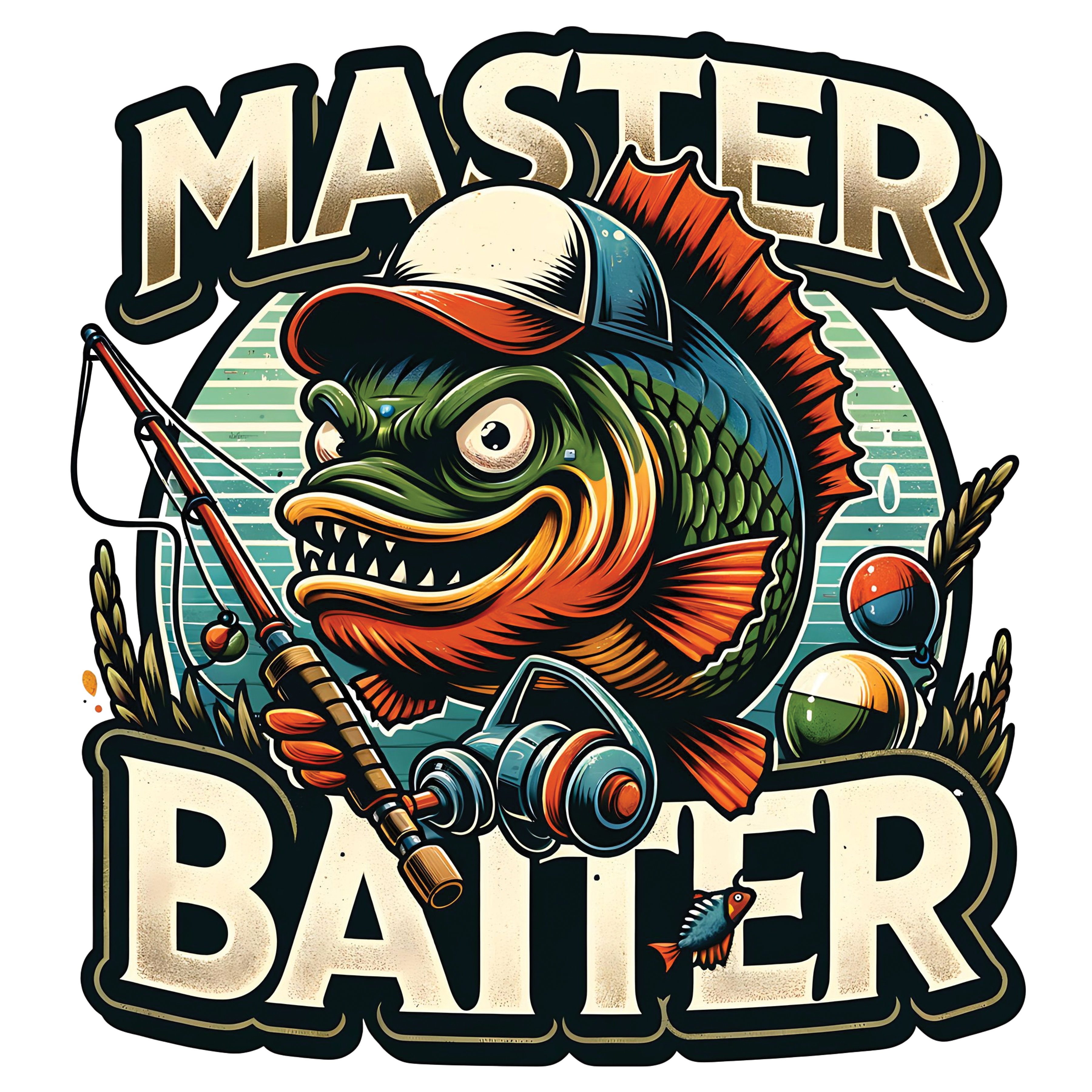 Master Baiter – Funny Fishing DTF Transfer 🎣😏