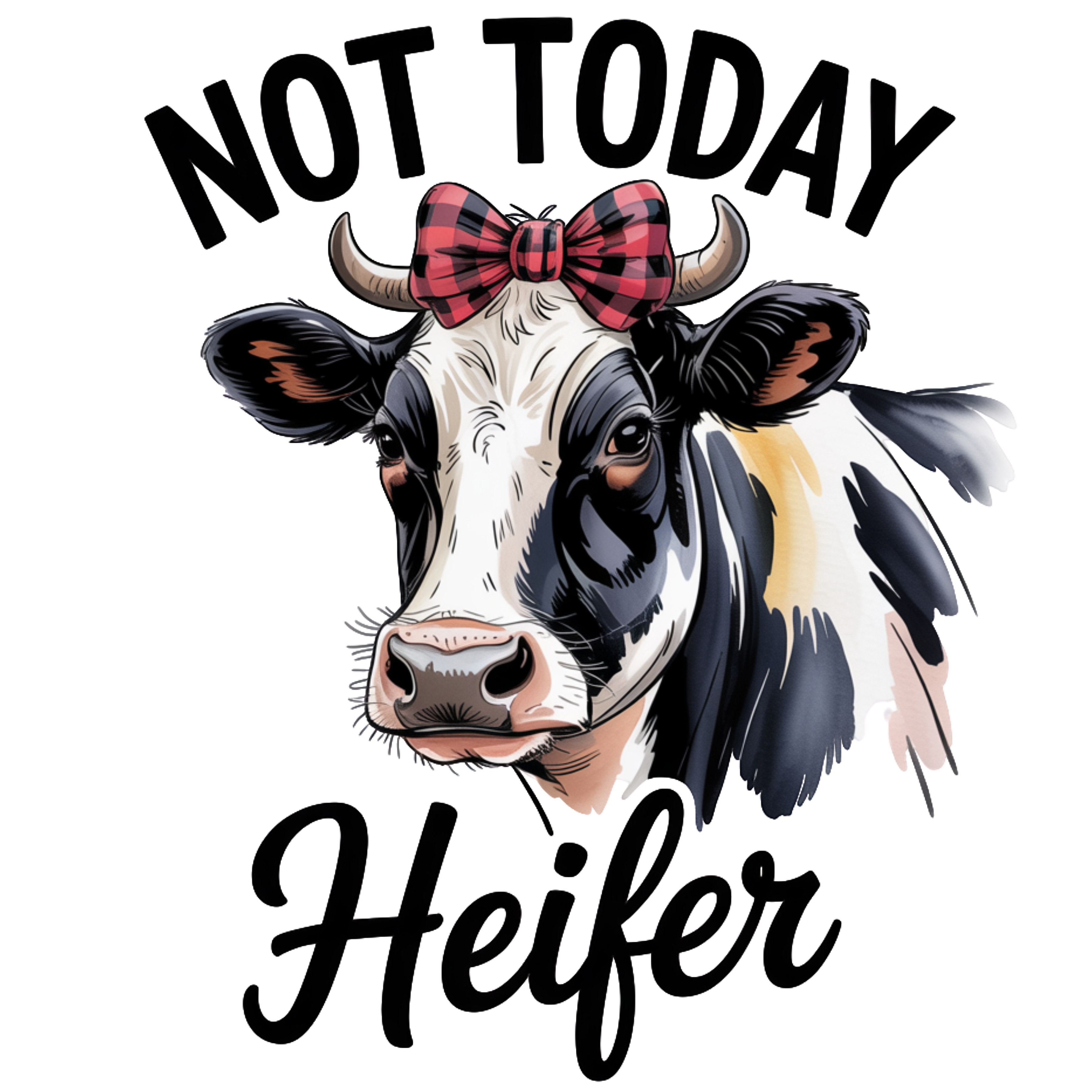 🐄 Not Today Heifer – Funny Cow DTF Transfer