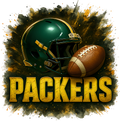 🏈💚 Packers Helmet & Football – Premium DTF Transfer