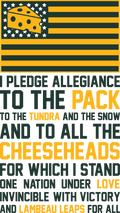 🇺🇸💚 Packers Pledge – Green & Gold Flag DTF Transfer