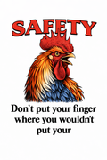 🐔🚨 Safety First Rooster – Funny Work Humor DTF Transfer