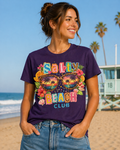 Salty Beach Club – Summer Vibes DTF Transfer | Tropical Sunglasses Design