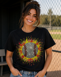 Sparkly Baseball Splatter – Rhinestone Style DTF Transfer