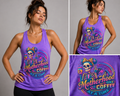 Surviving Motherhood One Coffee at a Time – Neon Skeleton Mom DTF Transfer ☕💀