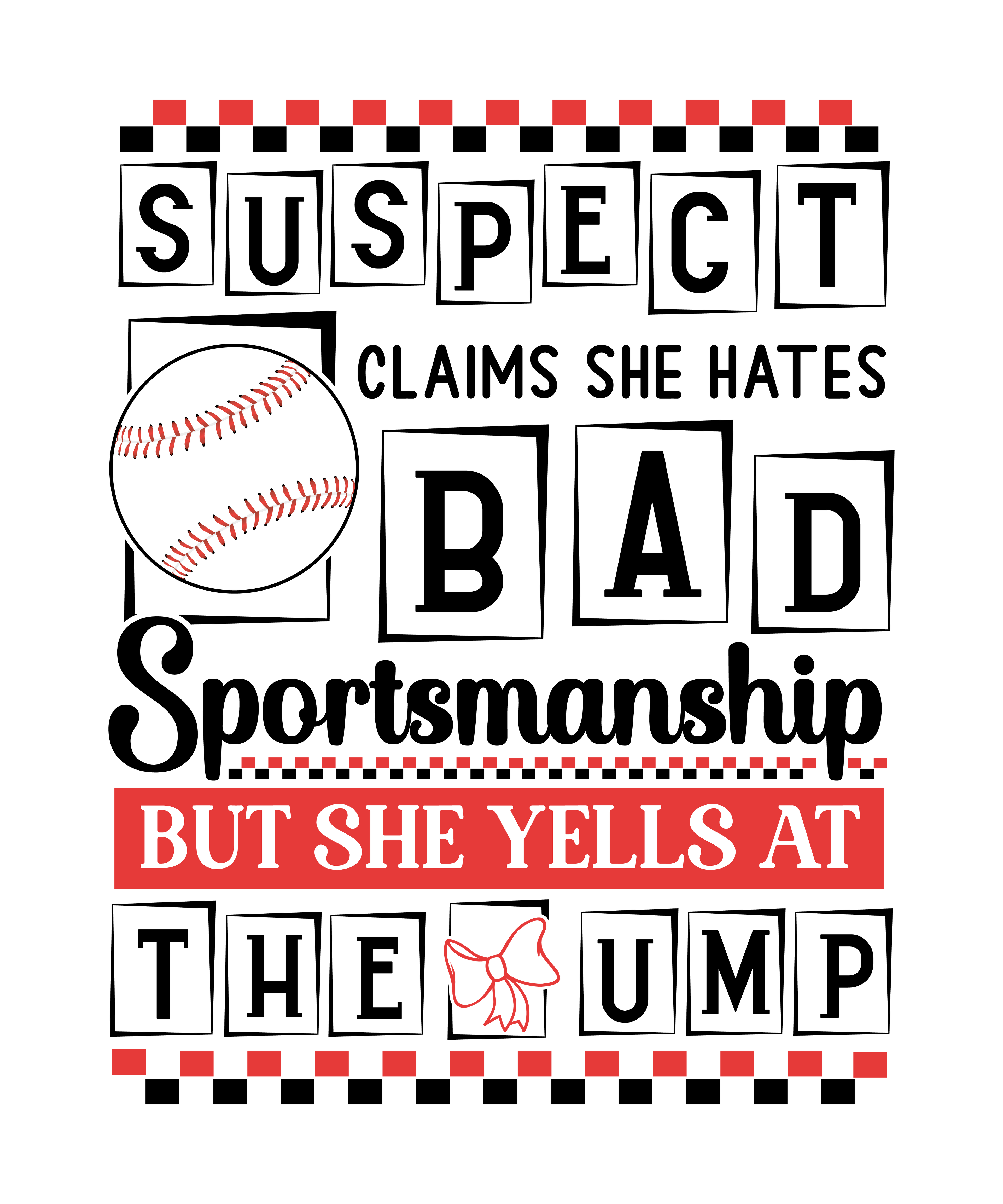 She Hates Bad Sportsmanship… But Yells at the Ump – Funny Baseball DTF Transfer