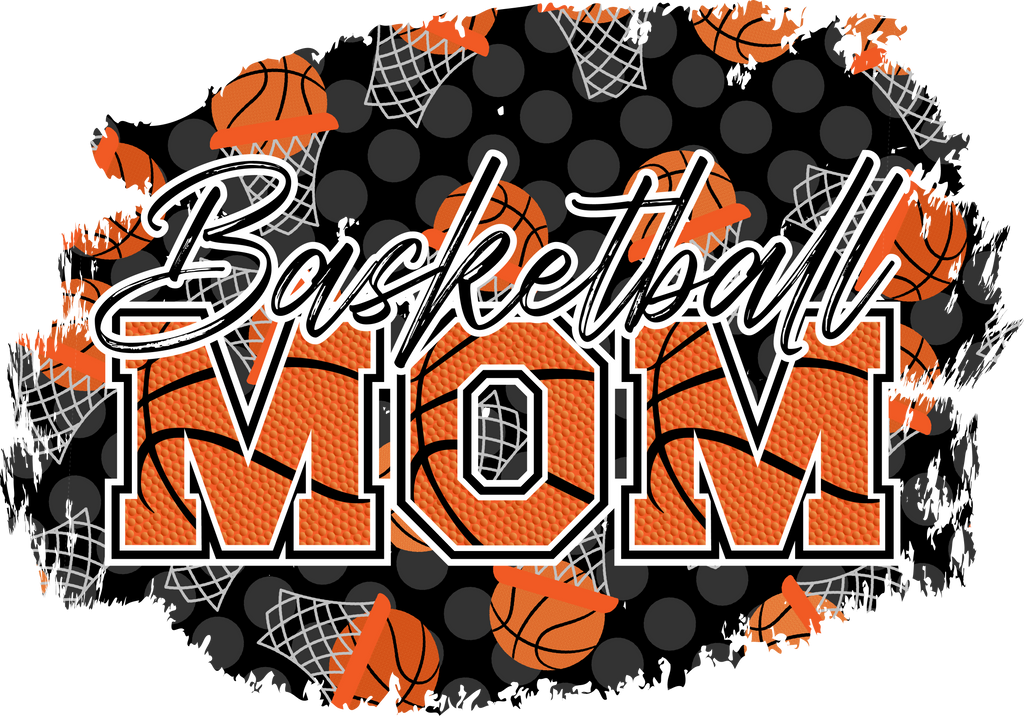 🏀 Basketball Mom DTF Transfer – Bold Sports Pride Design