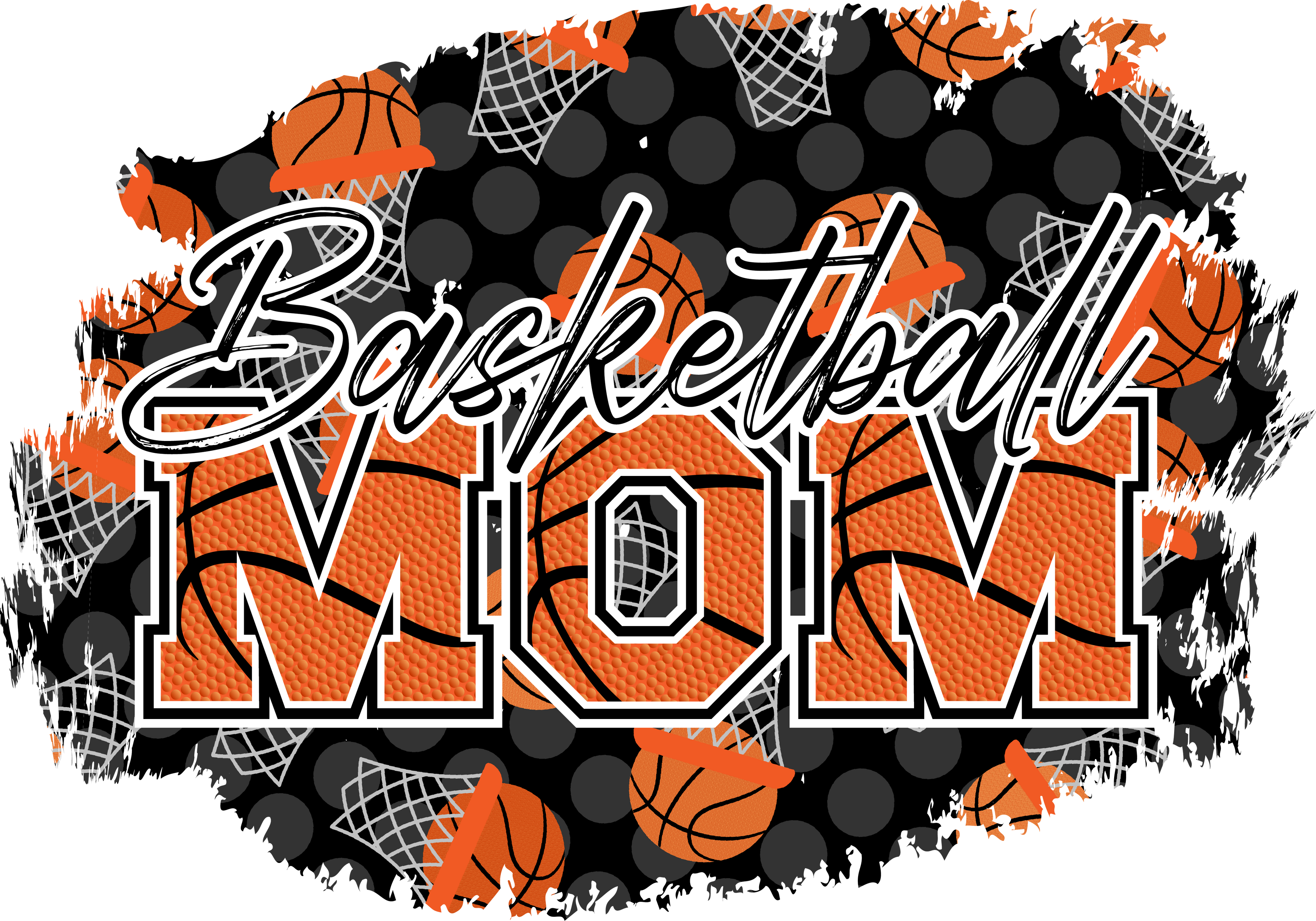 🏀 Basketball Mom DTF Transfer – Bold Sports Pride Design