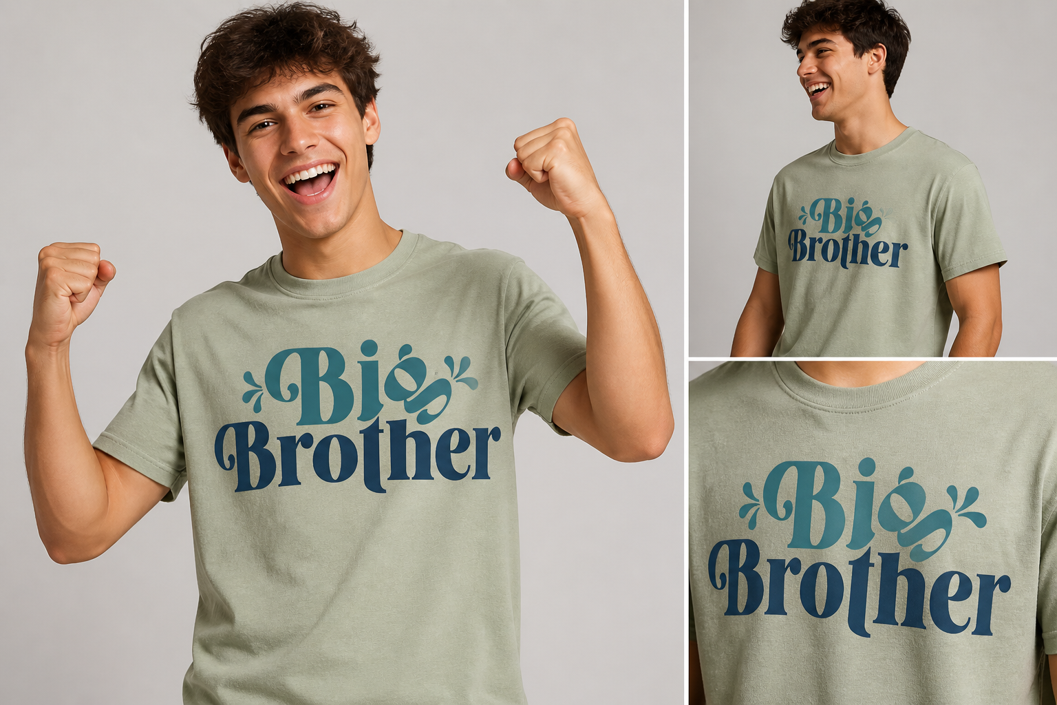 Big Brother Typography – Sibling Pride DTF Transfer 💙