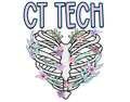 🩻🌸 CT Tech Floral Ribs DTF Transfer – Radiology Pride Design