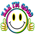 Nah I’m Good” Smiley – Neon Thumbs-Up DTF Transfer