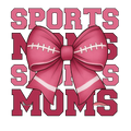 🎀 Sports Moms – Pink Bow Football DTF Transfer