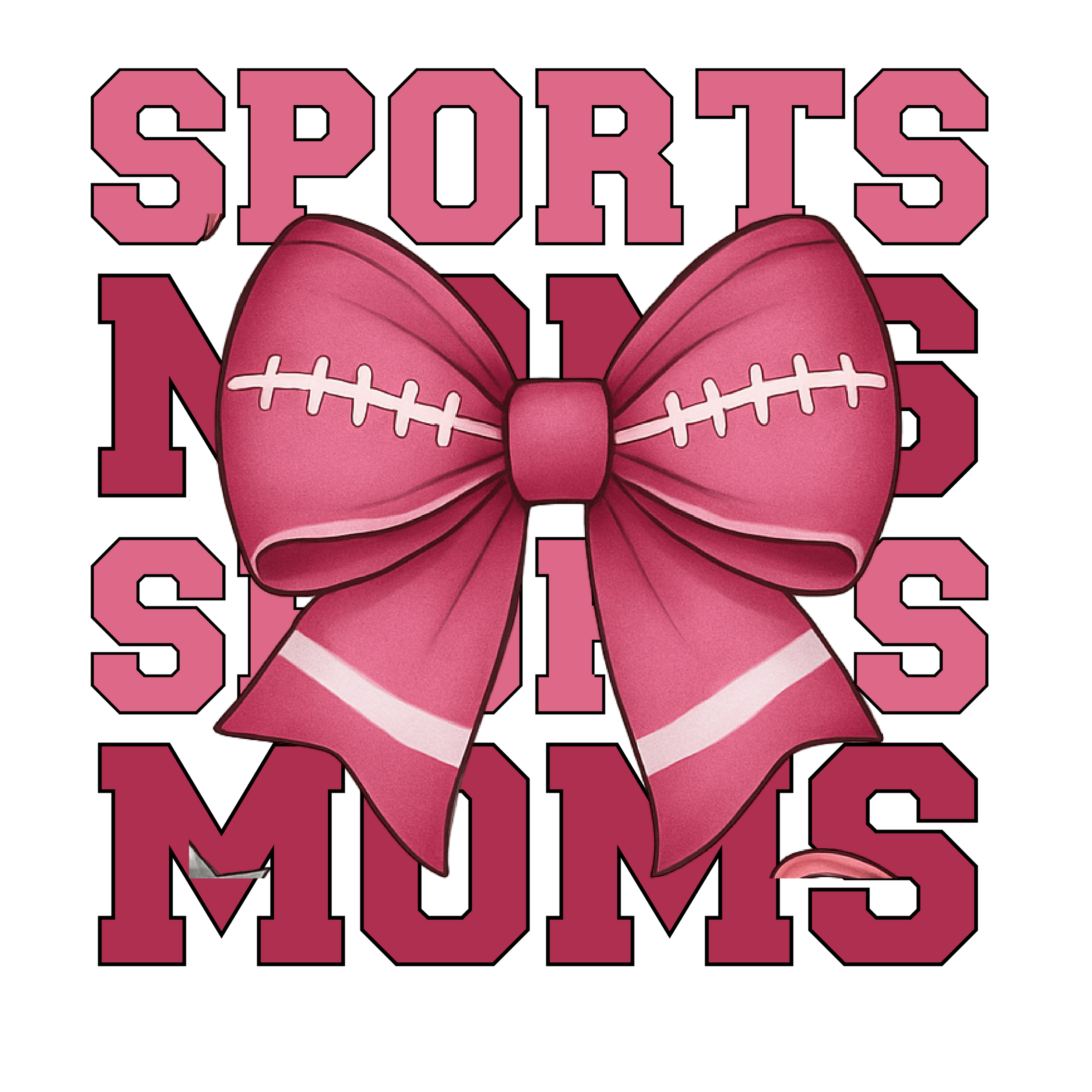 🎀 Sports Moms – Pink Bow Football DTF Transfer